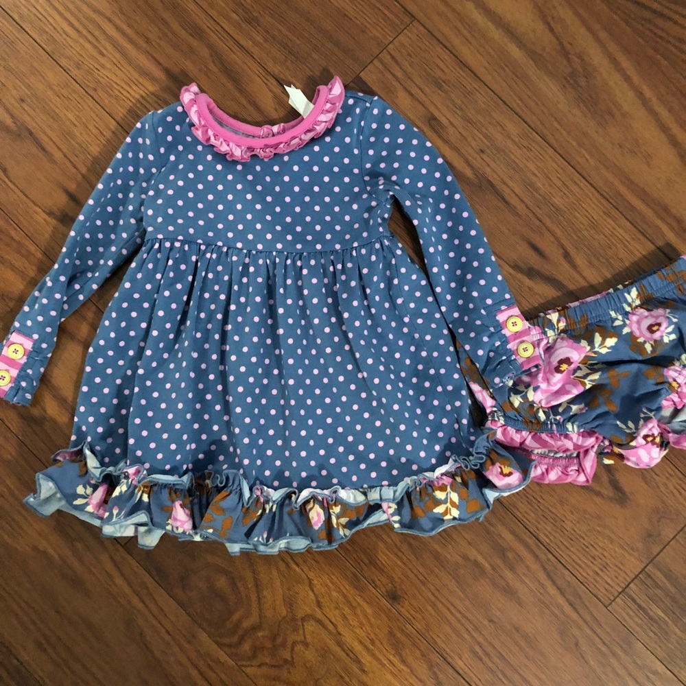 Matilda Jane 6/12 month dress and diaper cover